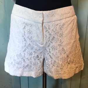 NWOT Cynthia Rowley lace white shorts size 4